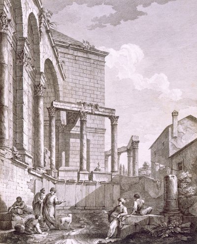 Side view of the Temple of Jupiter, from 